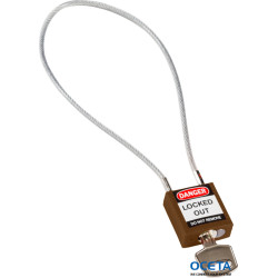 Compact Cable Padlock Brown 40cm KD Cadenas de sécurité