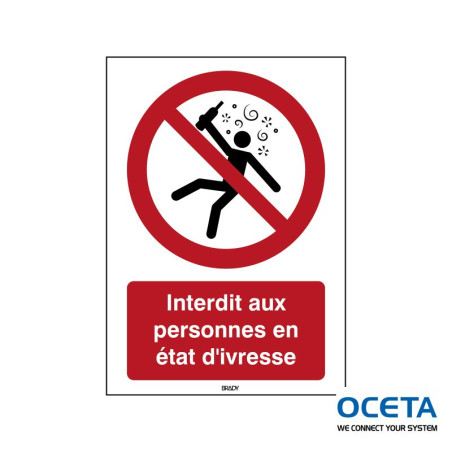 P/P043/FR618/PE-210X297-1  Interdit aux personnes en état d'ivresse