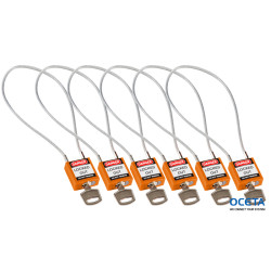 COMPACT CABLE PADLOCK ORANGE 40CM KA/6PK Cadenas de sécurité