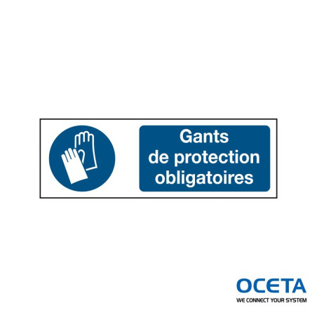 M/M009/FR597/TM-150X50-1  Gants de protection obligatoires