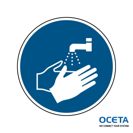 M/M011/NT/TM-DIA200-1 Signalisation ISO - Lavage des mains obligatoire