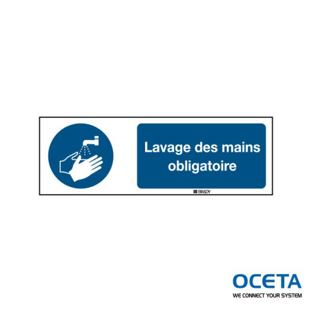 M/M011/FR386/TM-150X50-1  Lavage des mains obligatoire