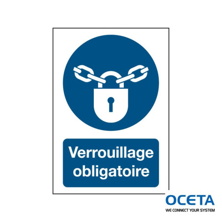 M/M028/FR621/TM-148X210-1 Signalisation ISO - Verrouillage obligatoire