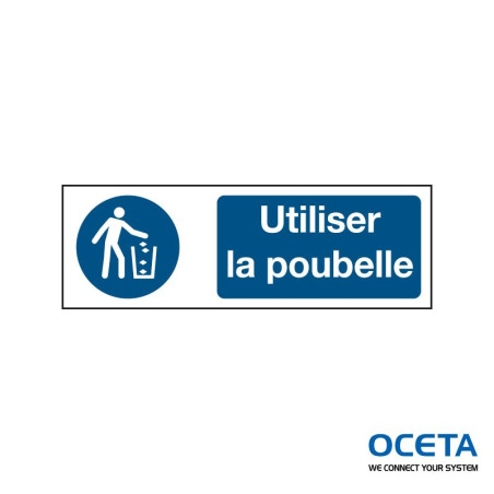 M/M030/FR622/TM-150X50-1 Signalisation ISO - Utiliser la poubelle