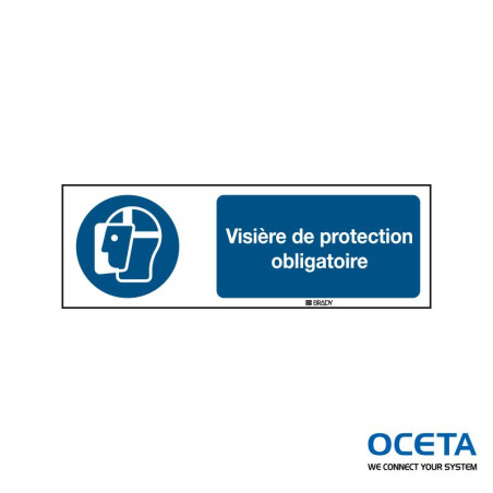 M/M013/FR555/TWM-450X150-1  Visière de protection obligatoire