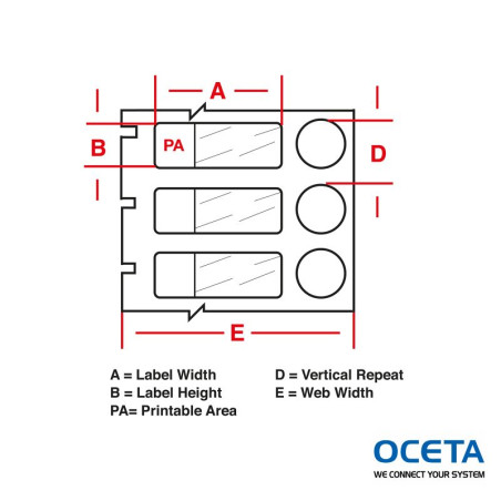 BPT-606-461 Etiquettes à transfert thermique