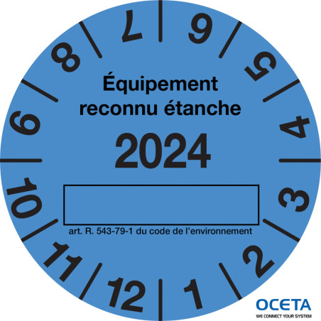 ICL-2024-DIA40-500-BL-5 Marque de contrôle d'étanchéité