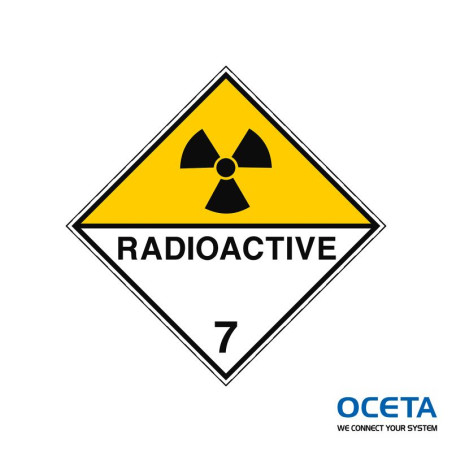 ADR 7DA-297*297-B0859 Panneau pour transport  Radioactif 7D