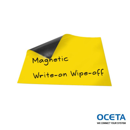 MAGNETIC WRITE ON/WIPE OFF A4 SHEET YL Film magnétique “Write-on