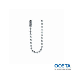 BEADED LINK CHAIN L114MM NICKEL PK100 Chaînette métallique  acier