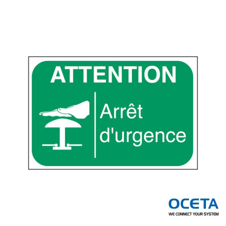 LABEL ARRET D'URGENCE 100X150MM B7541 Étiquettes adhésives