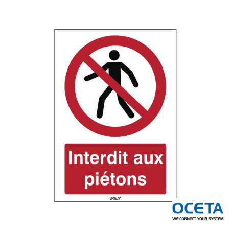 P/P004/FR377/TWM-148X210-1 Signalisation ISO -  Interdit aux piétons