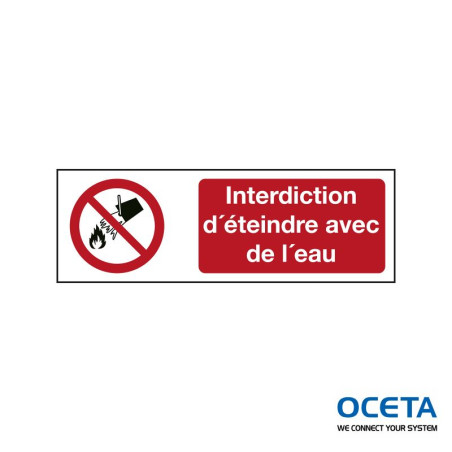 P/P011/FR363/TWM-150X50-1   Interdiction d´éteindre avec de l´eau