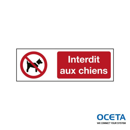 P/P021/FR378/TWM-150X50-1 Signalisation ISO -  Interdit aux chiens