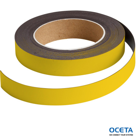 MAGNETIC TAPE B-859 YELLOW 25MMX10M Ruban d’étiquetage magnétique