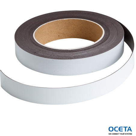 MAGNETIC TAPE B-859 WHITE 25MMX10M Ruban d’étiquetage magnétique