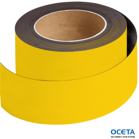 MAGNETIC TAPE B-859 YELLOW 80MMX10M Ruban d’étiquetage magnétique