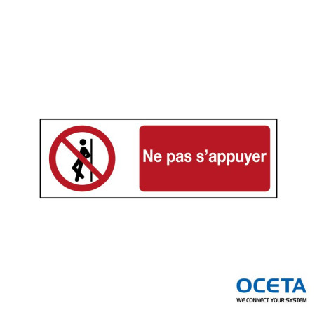 P/P041/FR612/TWM-150X50-1 Signalisation ISO -  Ne pas s’appuyer