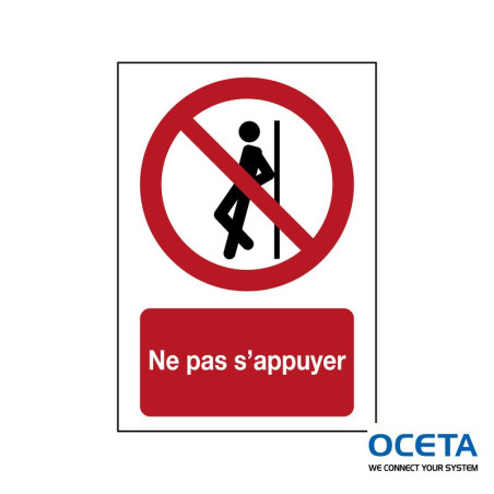 P/P041/FR612/TWM-148X210-1 Signalisation ISO -  Ne pas s’appuyer