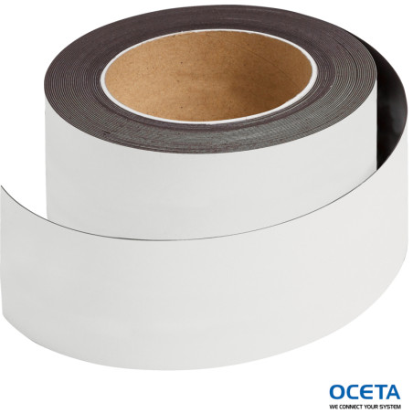 MAGNETIC TAPE B-859 WHITE 80MMX10M Ruban d’étiquetage magnétique