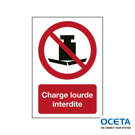 P/P012/FR158/TW-148X210-1 Signalisation ISO -  Charge lourde interdite