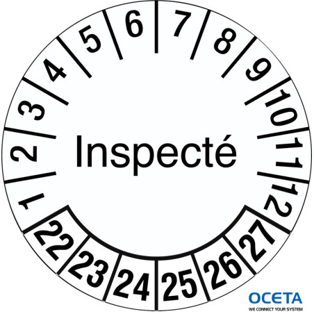 DATE INSP LBL Inspecté 21 D35 B-500 Pastilles calendrier