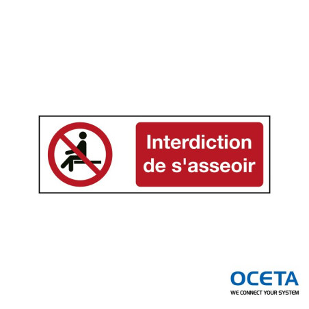 P/P018/FR370/TW-150X50-1   Interdiction de s'asseoir