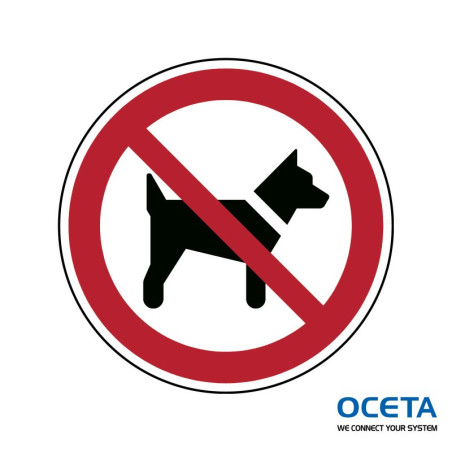 P/P021/NT/TW-DIA100-1 Signalisation ISO -  Interdit aux chiens