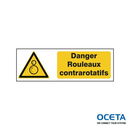 Signalisation ISO - Danger Rouleaux contrarotatifs