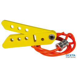 SCISSOR LOCKOUT: YELLOW SCISSOR LOCK W/3 Scissor-Lok avec câble 0,91 m