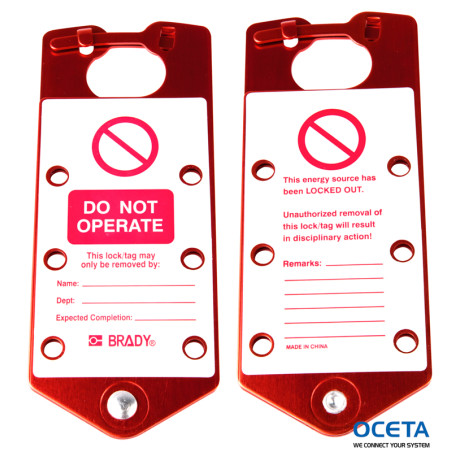 DO NOT OPERATE LOCKOUT HASP RED/ALU PK5 Mâchoires de consignation