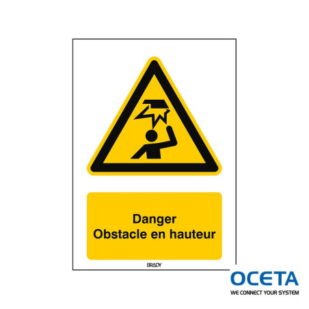 Signalisation ISO - Danger Obstacle en hauteur