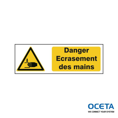 Signalisation ISO - Danger Ecrasement des mains