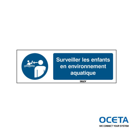 M/M054/FR683/PE-150X50-1 Surveiller enfants environnement aquatique