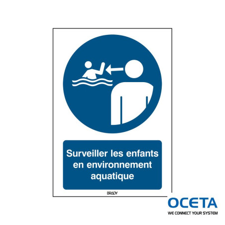 M/M054/FR683/PE-148X210-1 Surveiller enfants environnement aquatique