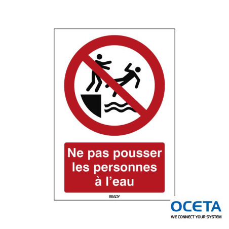 P/P062/FR698/PE-148X210-1 Ne pas pousser les personnes à l’eau