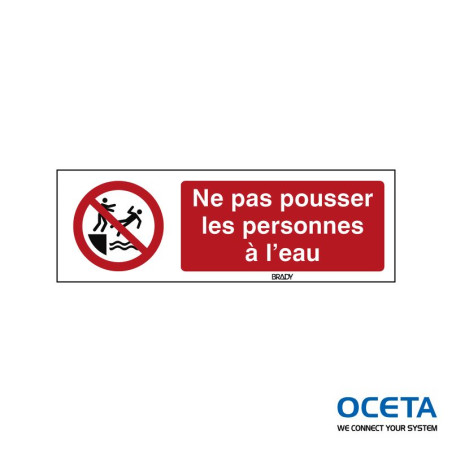 P/P062/FR698/PP-150X50-1 Ne pas pousser les personnes à l’eau