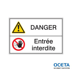 STF 271-450X300-B7527 Pictogramme - DANGER Entrée interdite