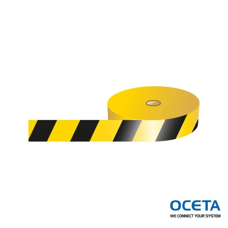 BARRICADE TAPE 75MMX500M YELL/BLK Rubans rayés - Noir / Jaune