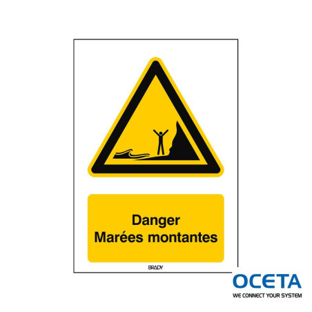 Panneau de sécurité ISO — Danger Marées montantes