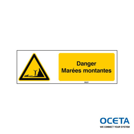 Panneau de sécurité ISO — Danger Marées montantes