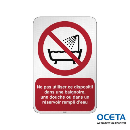 P/P026/FR439/RFL-390X590-1 Ne pas utiliser  dispositif d'une baignoire