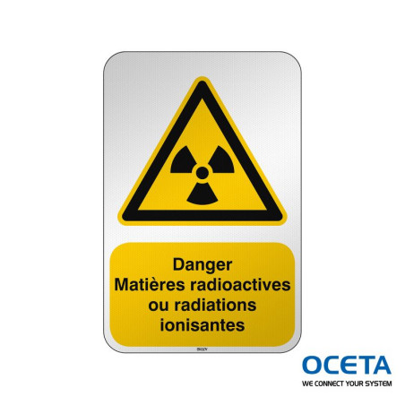 Panneau de sécurité ISO — Danger Matières radioactives ou radiations i