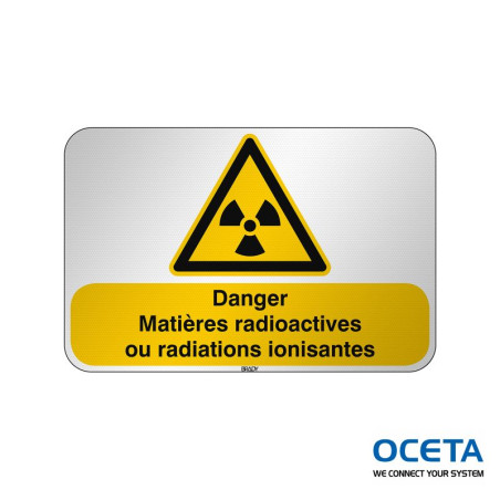 Panneau de sécurité ISO — Danger Matières radioactives ou radiations i