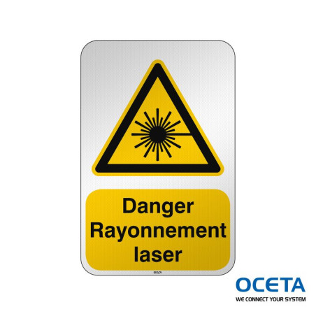 Panneau de sécurité ISO — Danger Rayonnement laser