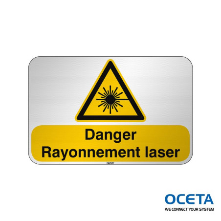 Panneau de sécurité ISO — Danger Rayonnement laser