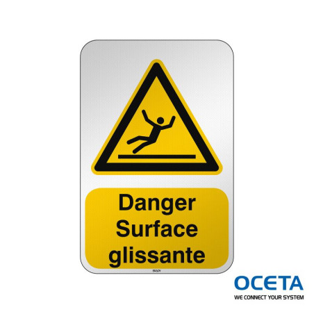 Panneau de sécurité ISO — Danger Surface glissante