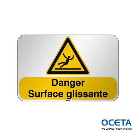 Panneau de sécurité ISO — Danger Surface glissante