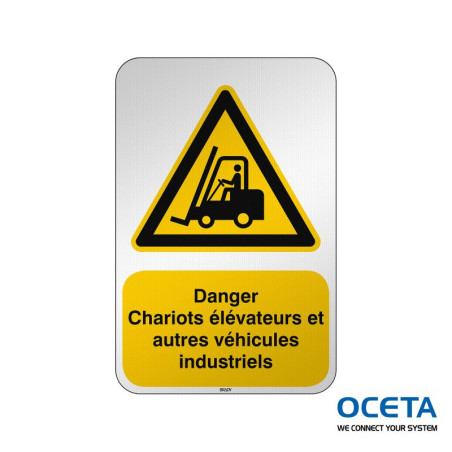 Panneau de sécurité ISO — Danger Chariots élévateurs et autres véhicul