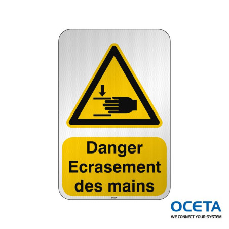 Panneau de sécurité ISO — Danger Ecrasement des mains